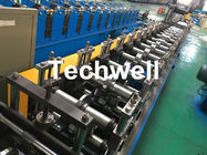 Custom Made Guide Rail Roll Forming Machine For Making Sliding System Devices With Hydraulic Punching