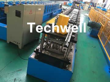Custom Made Guide Rail Roll Forming Machine For Making Sliding System Devices With Hydraulic Punching