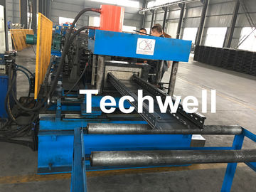 GCr Quench Treatment Roller Cable Tray Roll Forming Machine With Punching Press Machine